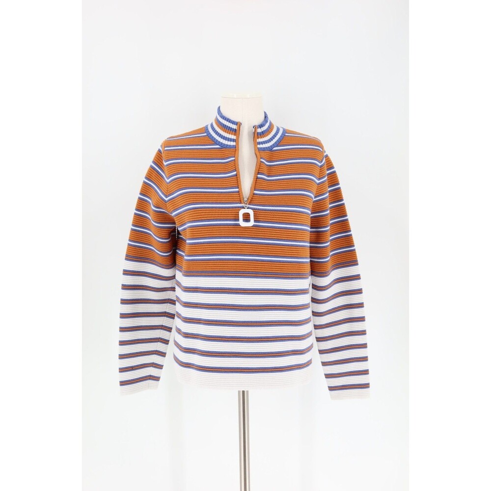 Callahan Whitney Zip Pullover Sweater Womens Large Multi Color Striped